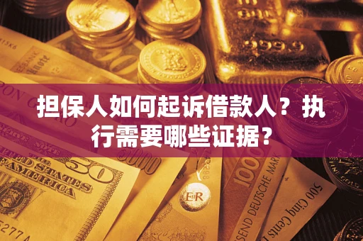 武汉担保人如何起诉借款人？执行需要哪些证据？