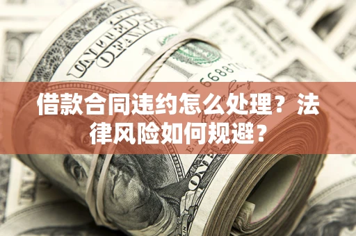 武汉借款合同违约怎么处理？法律风险如何规避？