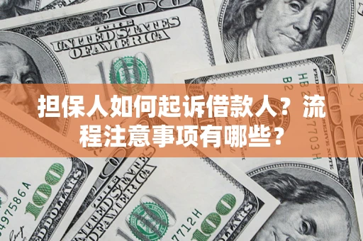 武汉担保人如何起诉借款人？流程注意事项有哪些？